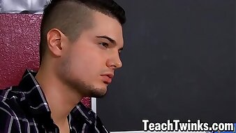 Sex-mad twink and substitute teacher hot hardcore pounding